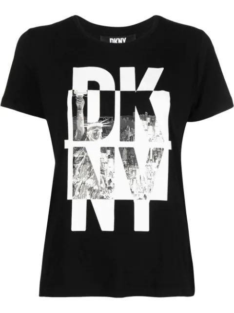 logo-print short-sleeve T-shirt by DKNY