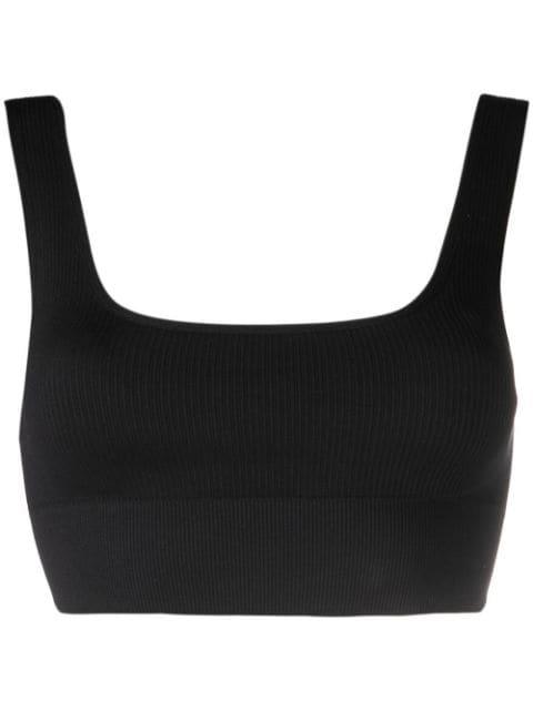 square-neck cropped vest by DKNY