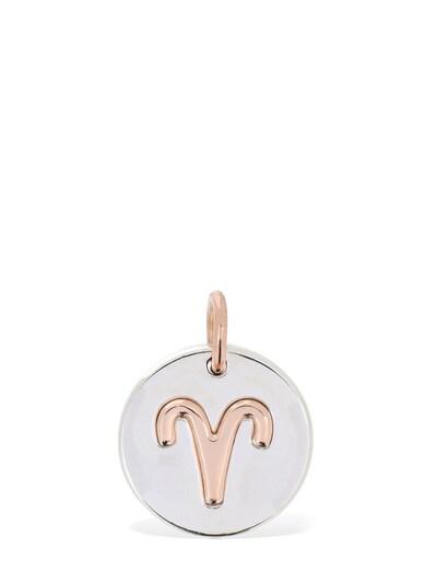 9kt Rose gold & silver Aries charm by DODO