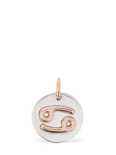9kt Rose gold & silver Cancer charm by DODO