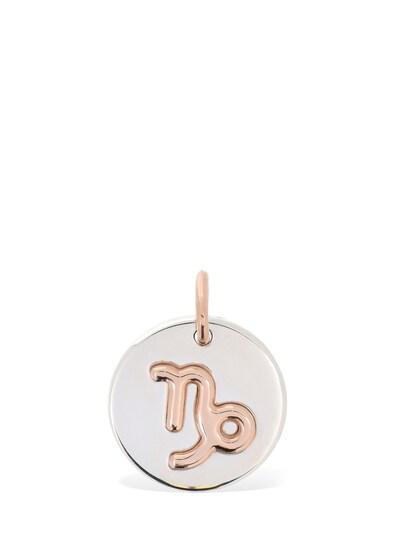 9kt Rose gold & silver Capricorn charm by DODO