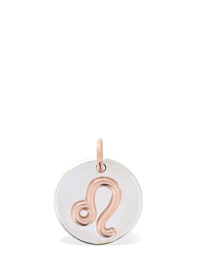 9kt Rose gold & silver Leo charm by DODO