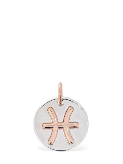 9kt Rose gold & silver Pisces charm by DODO