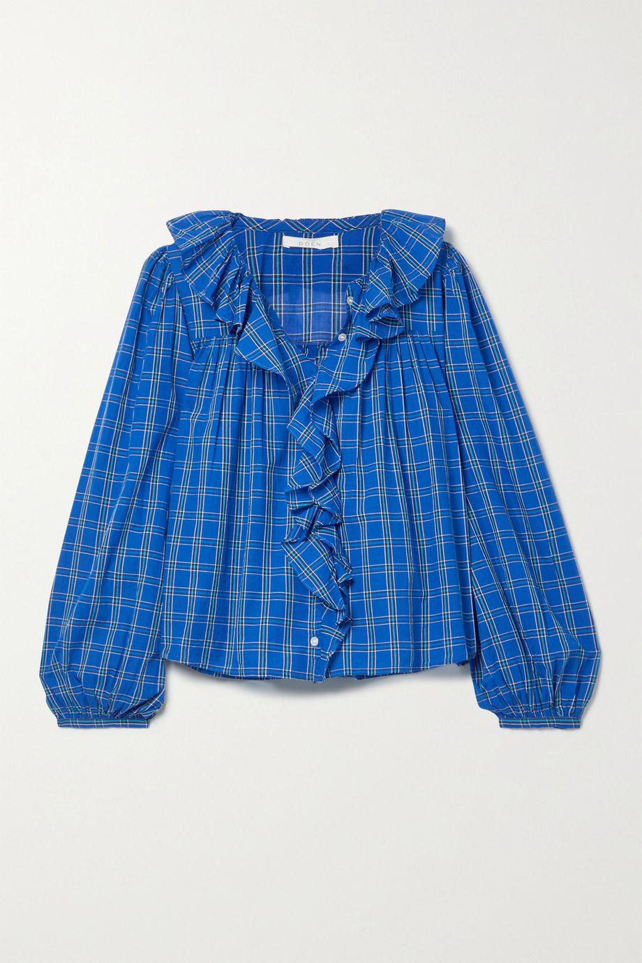 + NET SUSTAIN Ellery ruffled checked organic cotton-voile blouse by DOEN