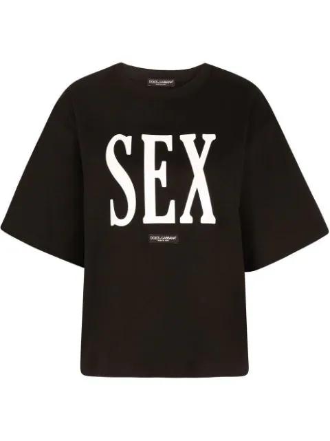 Sex drop-shoulder T-shirt by DOLCE&GABBANA