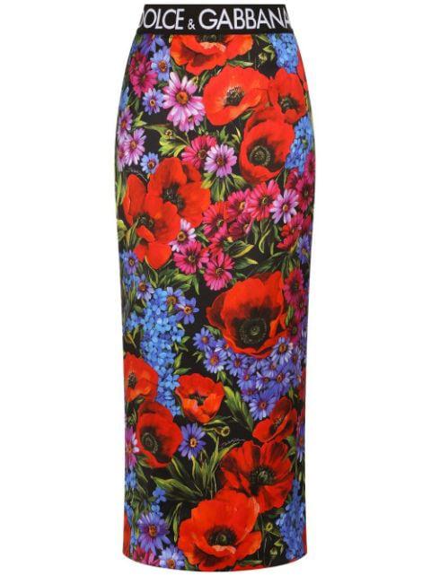 floral-print maxi pencil skirt by DOLCE&GABBANA