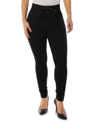 Juniors' High-Rise Curvy Skinny Jeans With Back Yoke Seam Detail by DOLLHOUSE