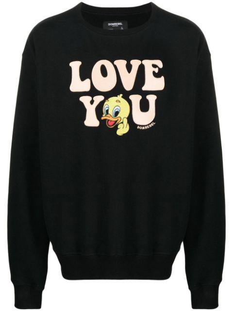 Love You cotton sweatshirt by DOMREBEL