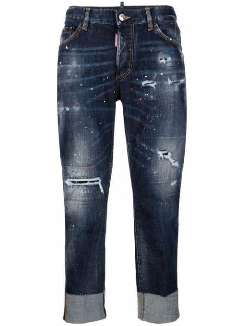 dsquared2 paint splatter jeans