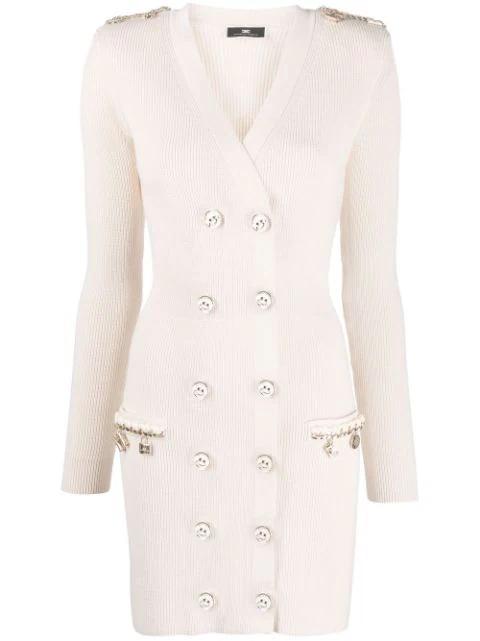 charm detail knit dress by ELISABETTA 