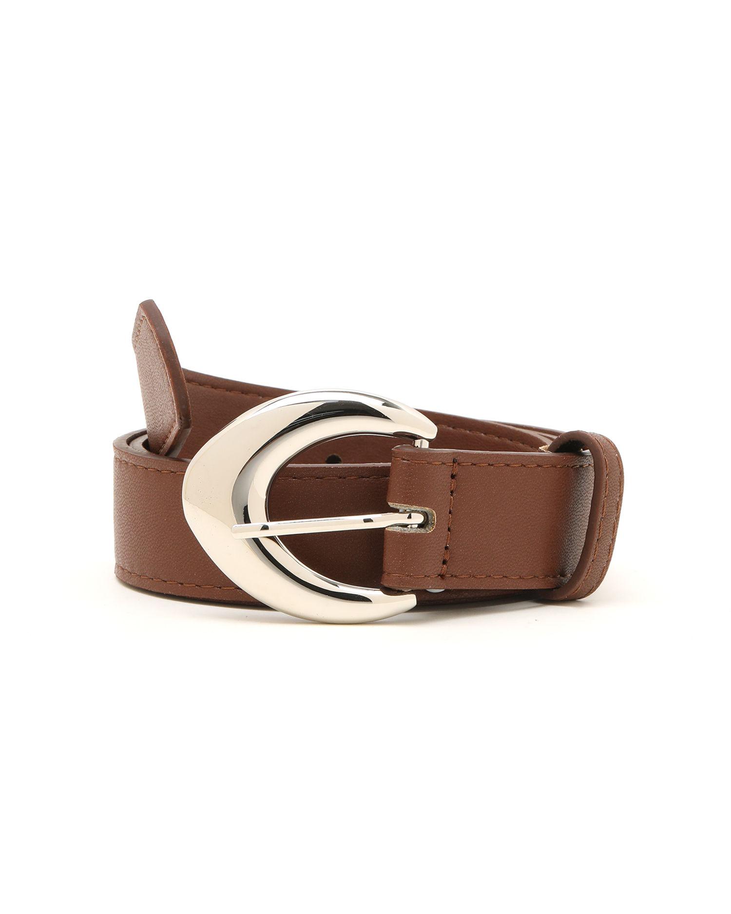 Curved buckle belt by EMODA