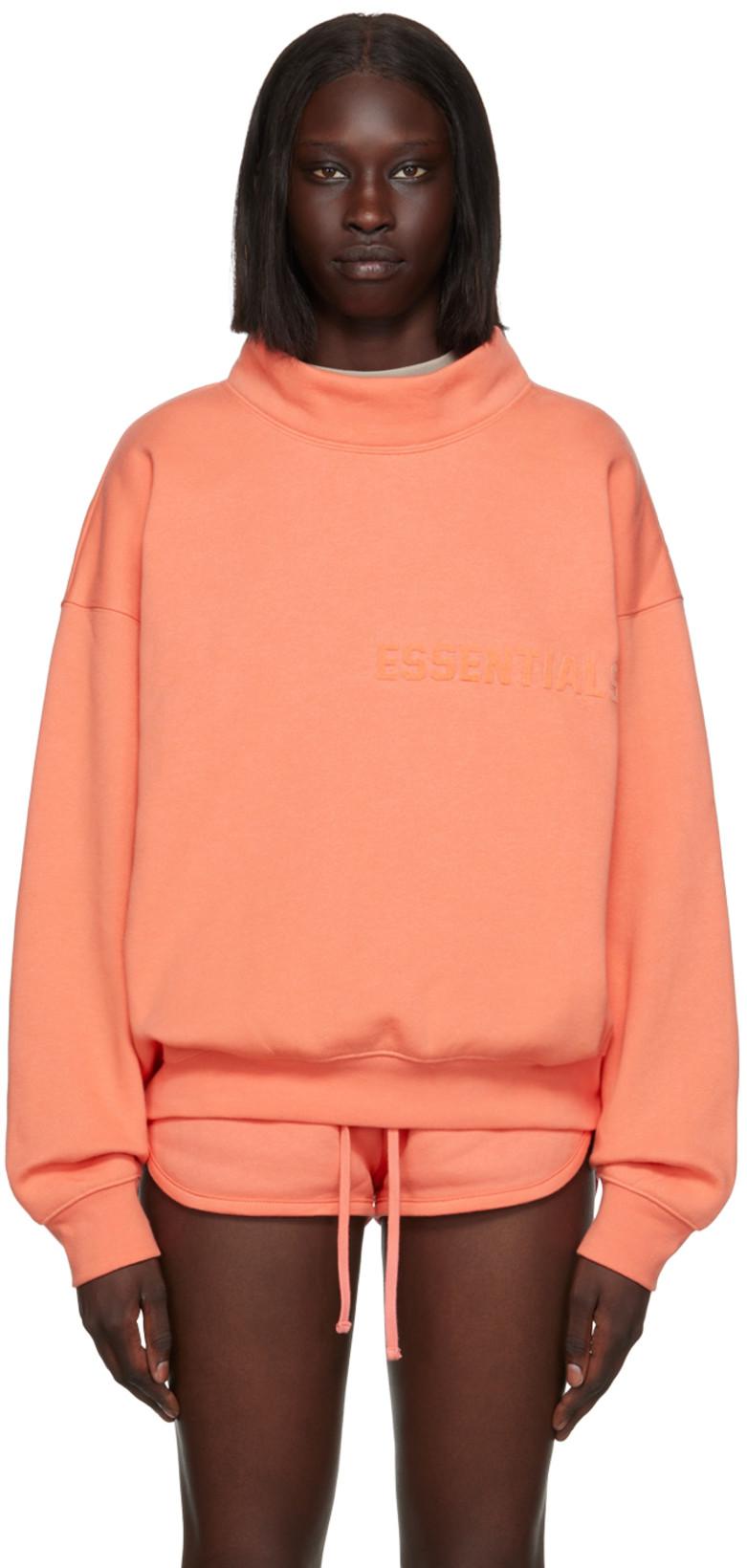 Pink Mock Neck Sweatshirt by ESSENTIALS 