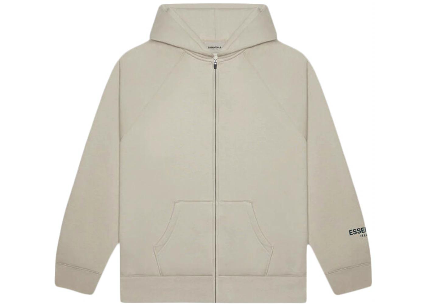 FEAR OF GOD ESSENTIALS 3D Silicon Applique Full Zip Up Hoodie 