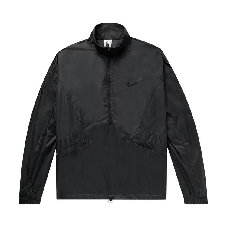 Fear of God Essentials x Nike Long-Sleeve Half Zip Jacket 'Black' by FEAR OF GOD