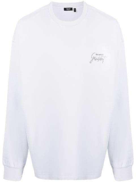 The Sunset-embroidered long-sleeve T-shirt by FIVE CM | jellibeans