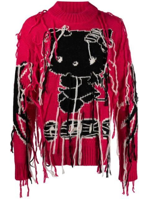 distressed Hello Kitty jumper by GCDS