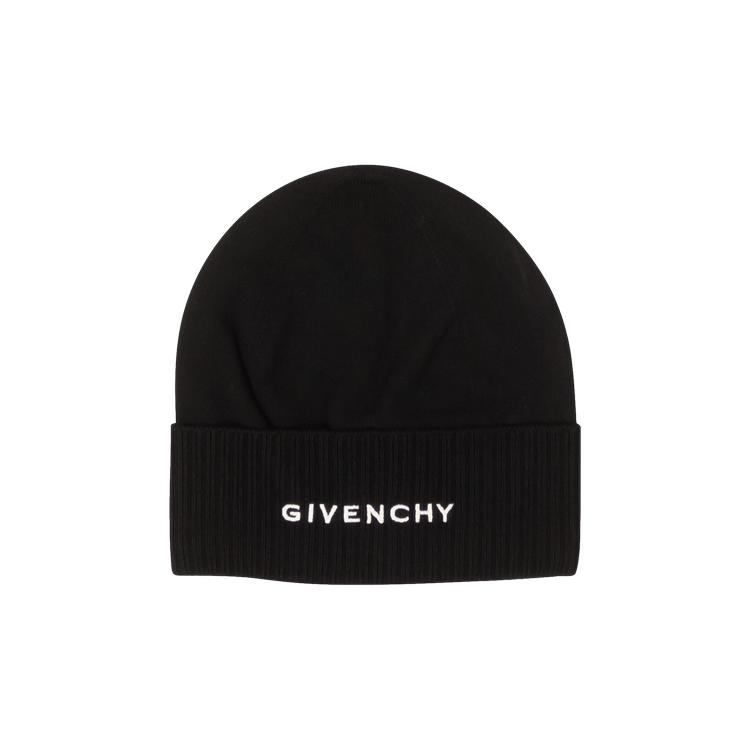 Givenchy Wool Logo Embroidered Beanie Hat 'Black' by GIVENCHY