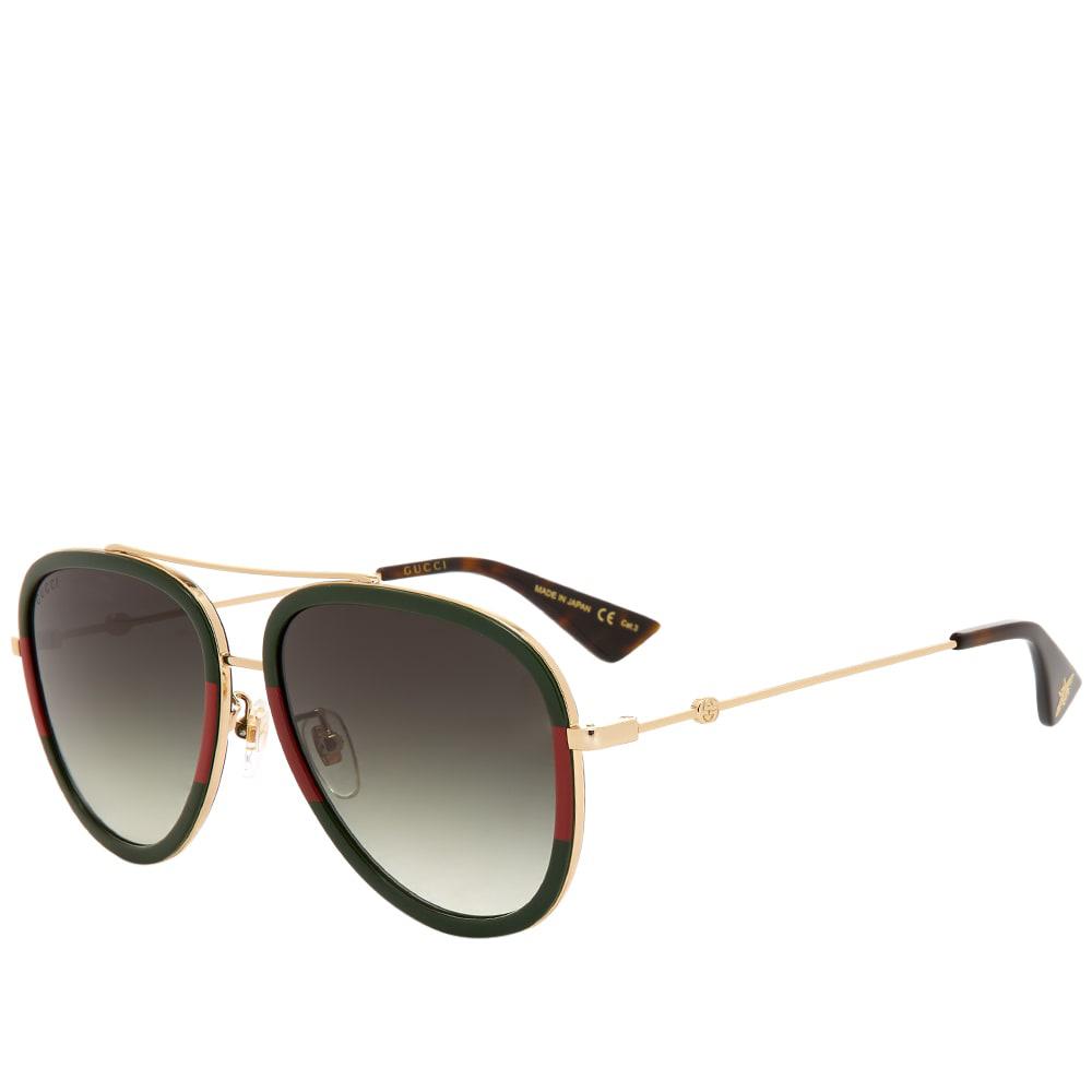 Gucci Eyewear Sylvie Web Block Aviator Sunglasses by GUCCI