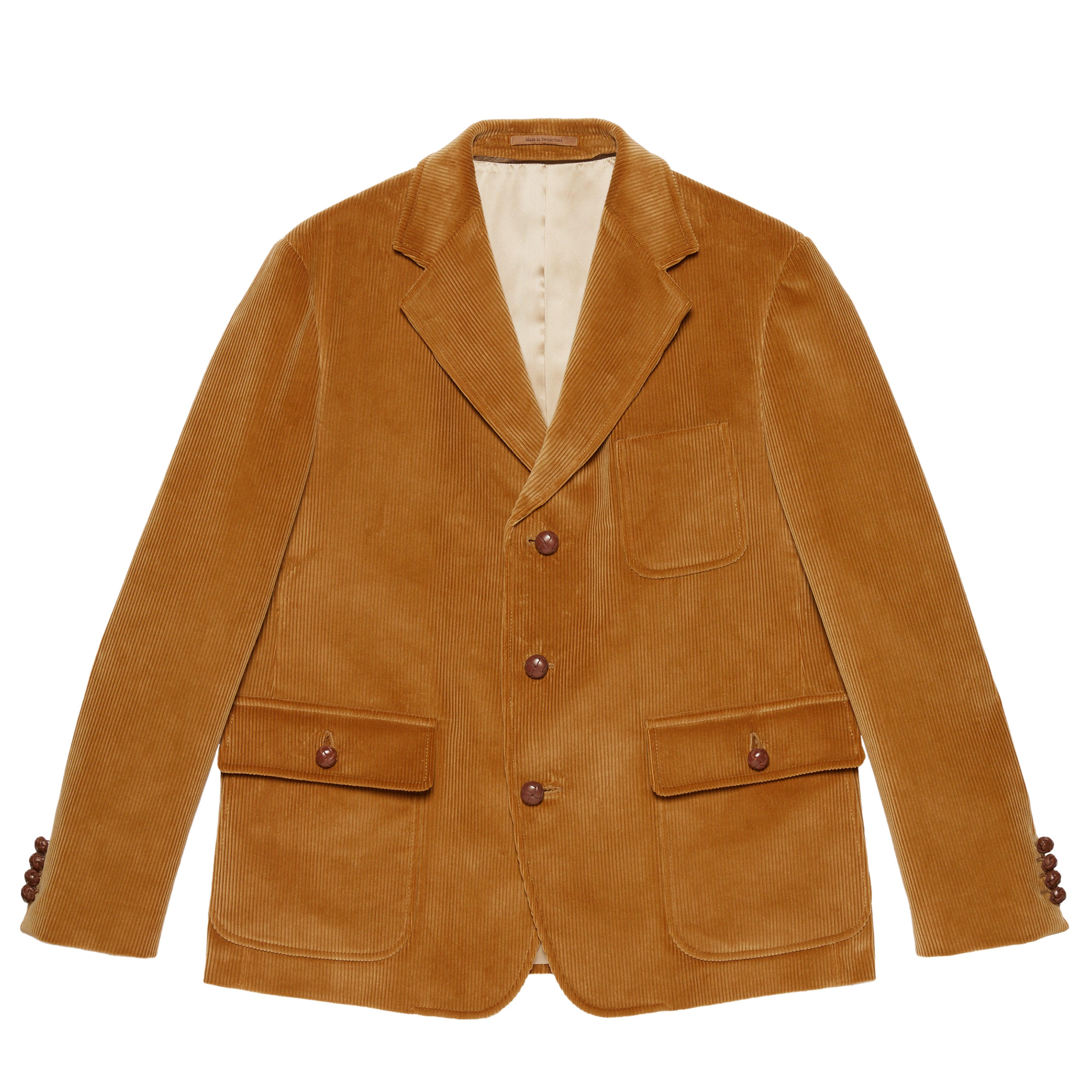 Gucci Men's DSM Exclusive Corduroy Single-Breasted Jacket (Camel) by GUCCI