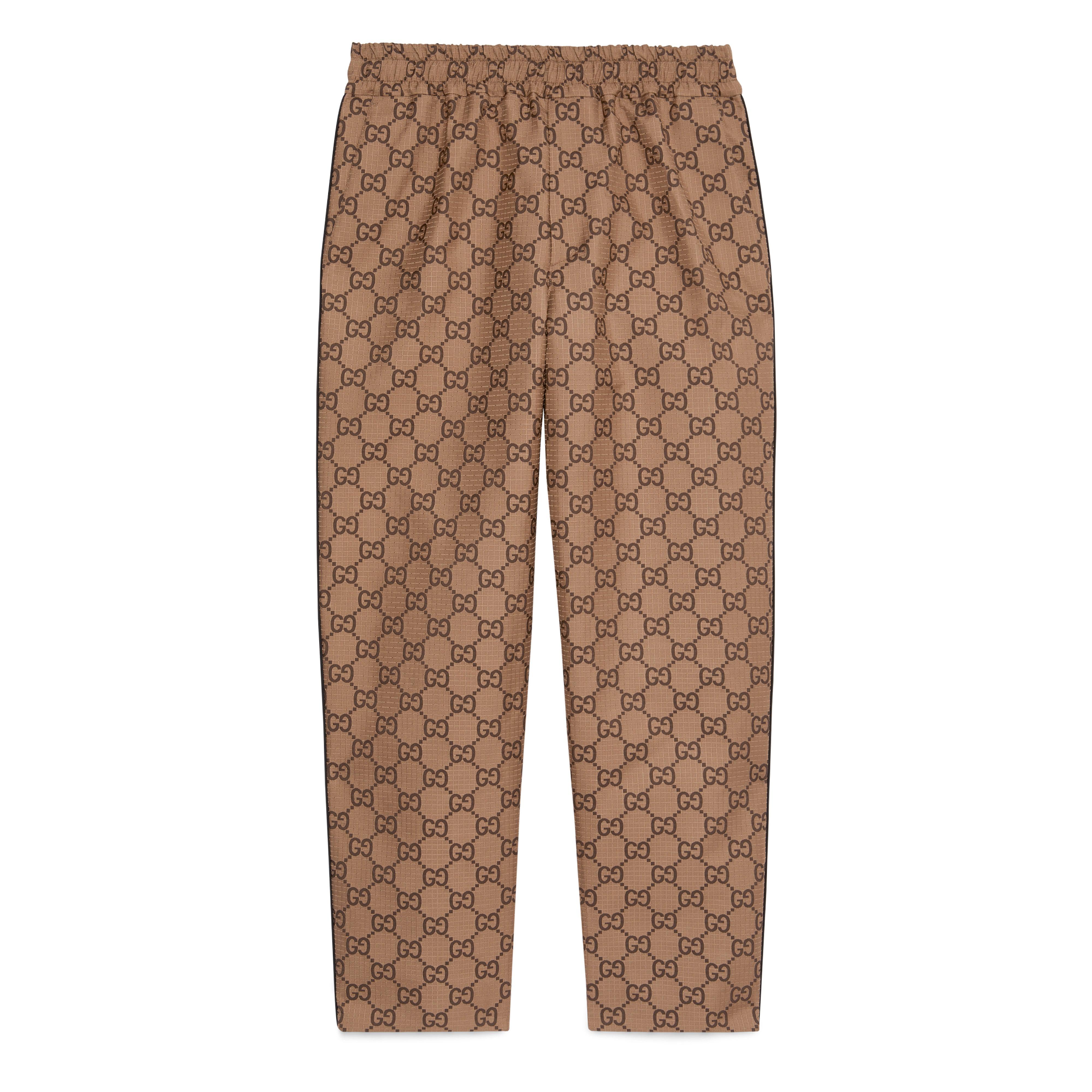 Gucci Men's GG Ripstop Trouser (Brown) by GUCCI