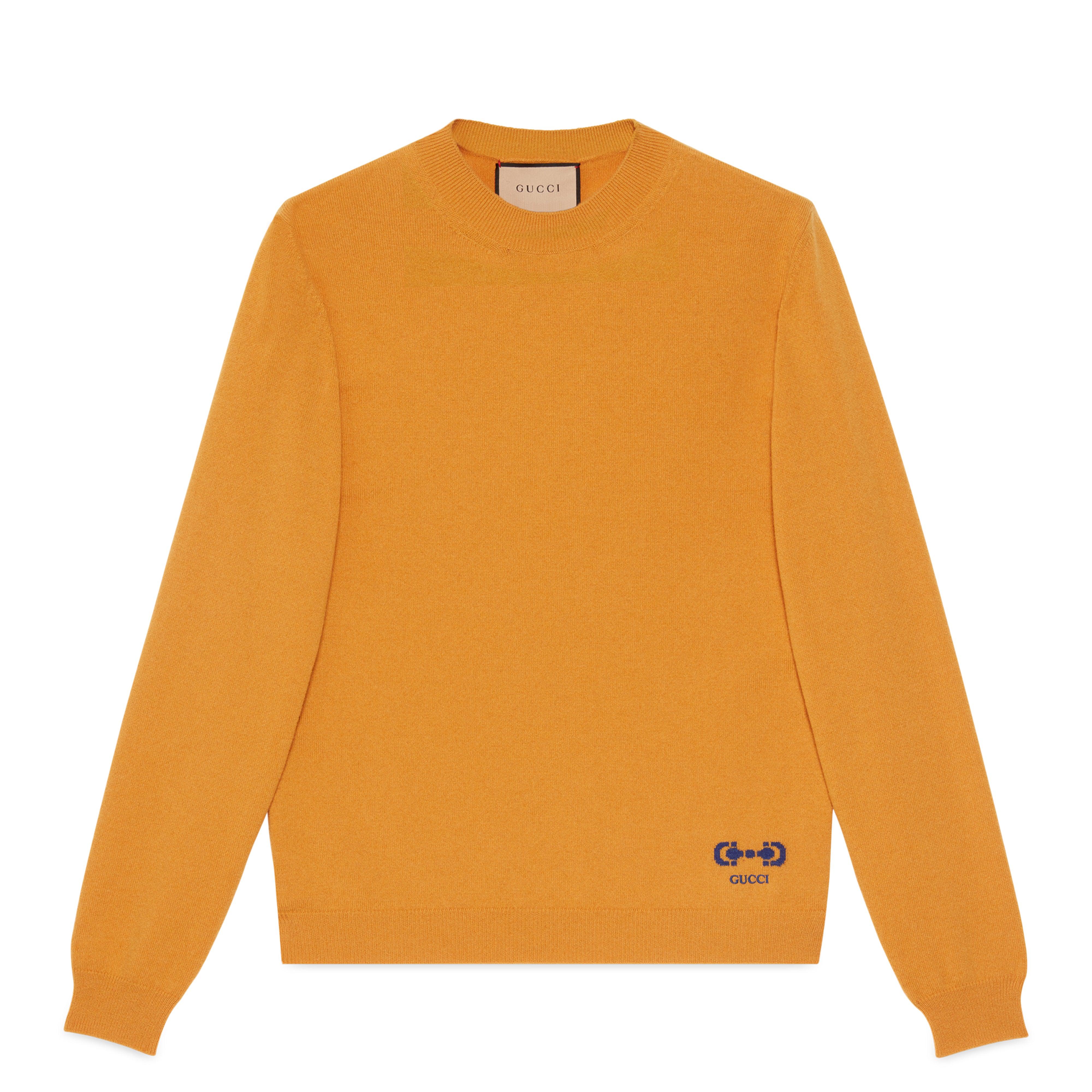 Gucci Men's Knit Cashmere Jumper (Orange) by GUCCI