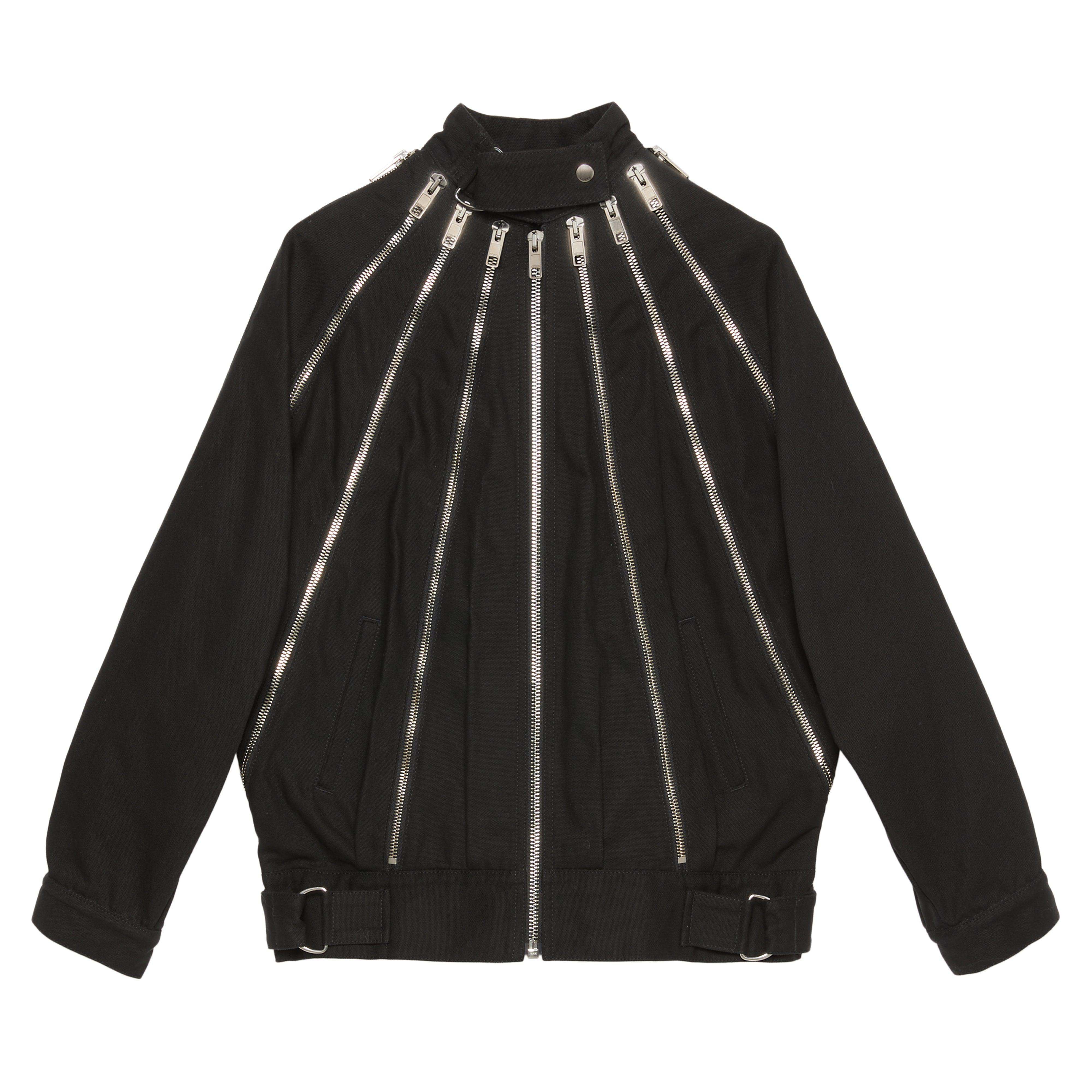 Gucci Women's DSM Exclusive Cotton Canvas Zip Jacket (Black) by GUCCI