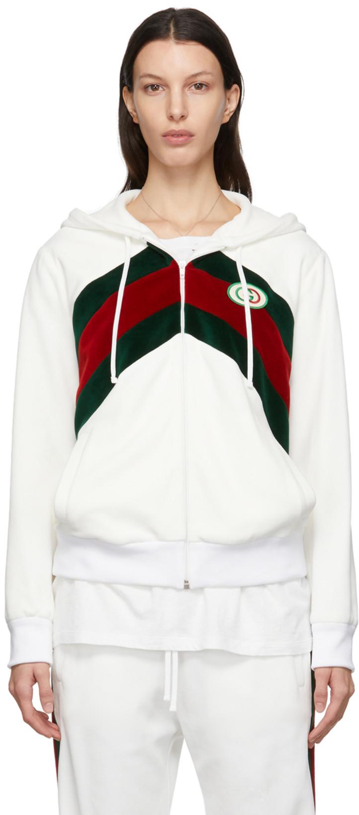 Off-White Chevron Web Zip-Up by GUCCI