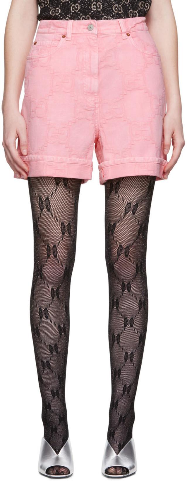 Pink California GG Shorts by GUCCI
