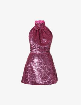 Classic sequin-embellished silk mini dress by HARMUR