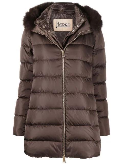 hoodied puffer jacket by HERNO