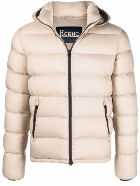 padded quilted coat by HERNO