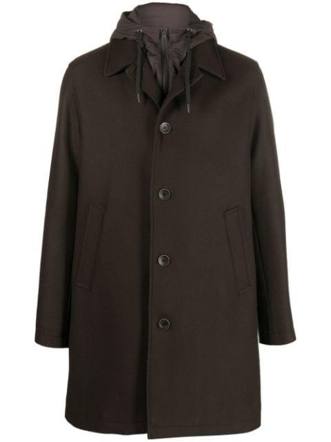 single-breasted tailored coat by HERNO