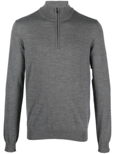 half-zip funnel-neck jumper by HUGO 