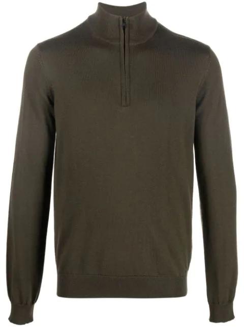 half-zip funnel-neck jumper by HUGO 