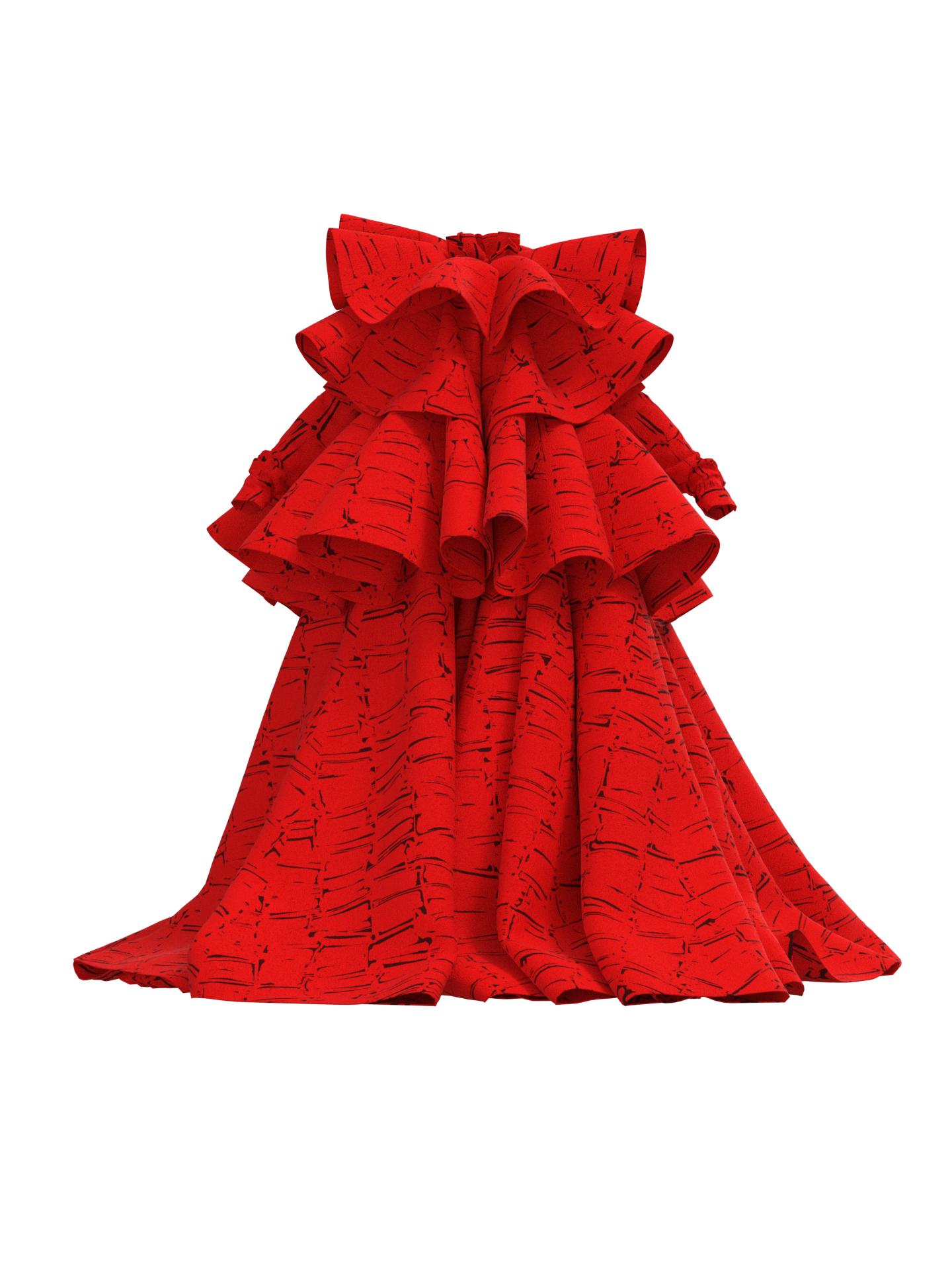 Red Dress_JABOT.LAYERS by IV & RUZALINA & VADIM TISHIN