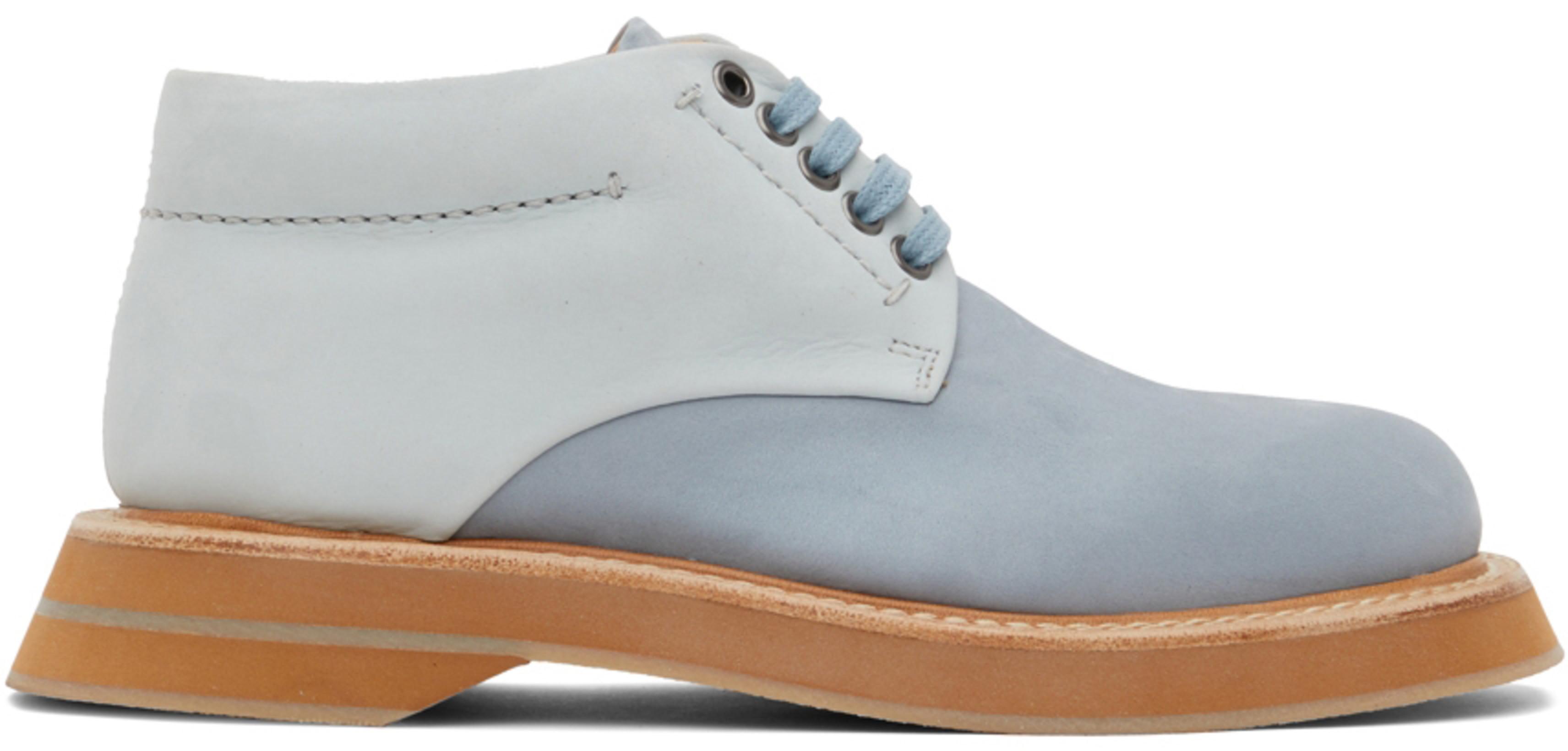 Blue 'Les Chaussures Bricolo' Lace-Up Work Boots by JACQUEMUS