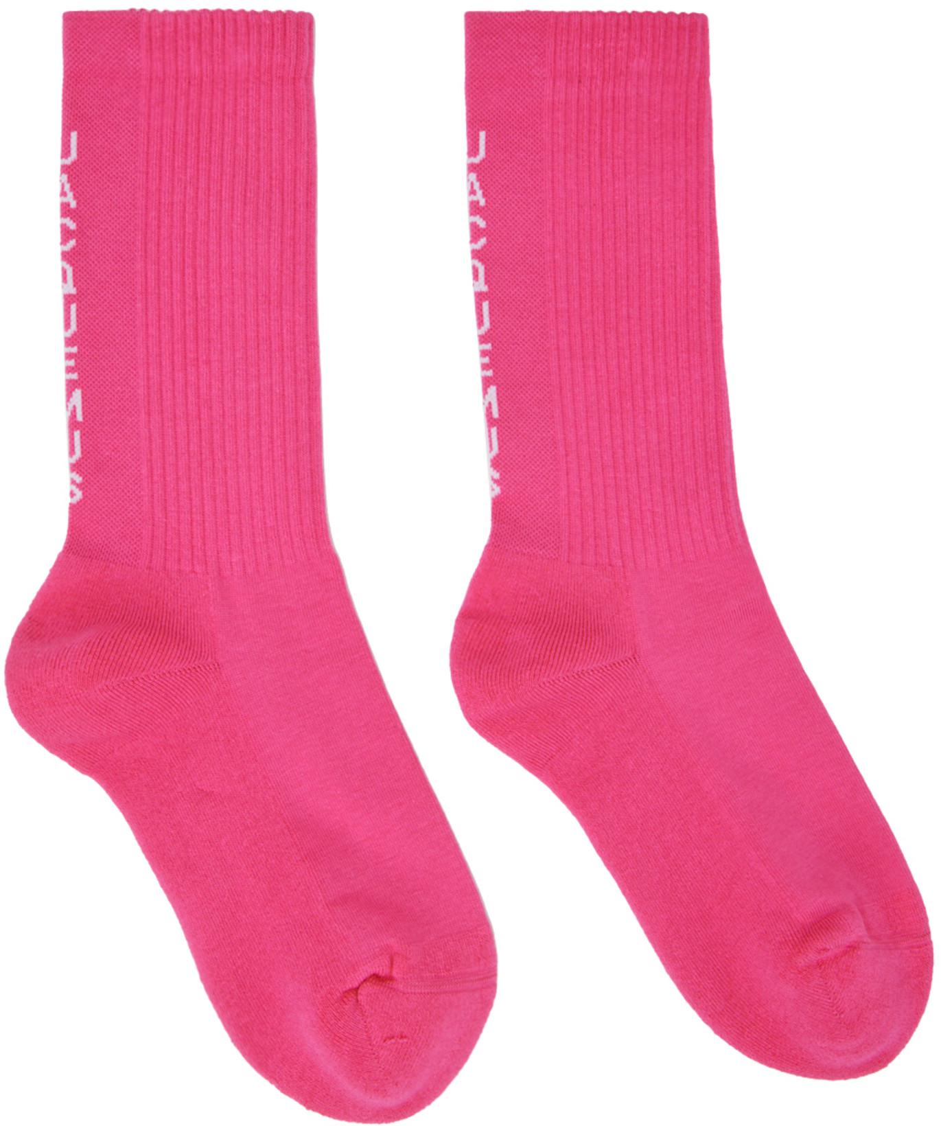 SSENSE Women Clothing Underwear Socks Pink Les Chaussettes Biancu Socks 