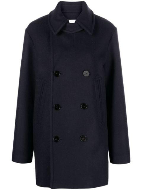 double-breasted peacoat by JIL SANDER