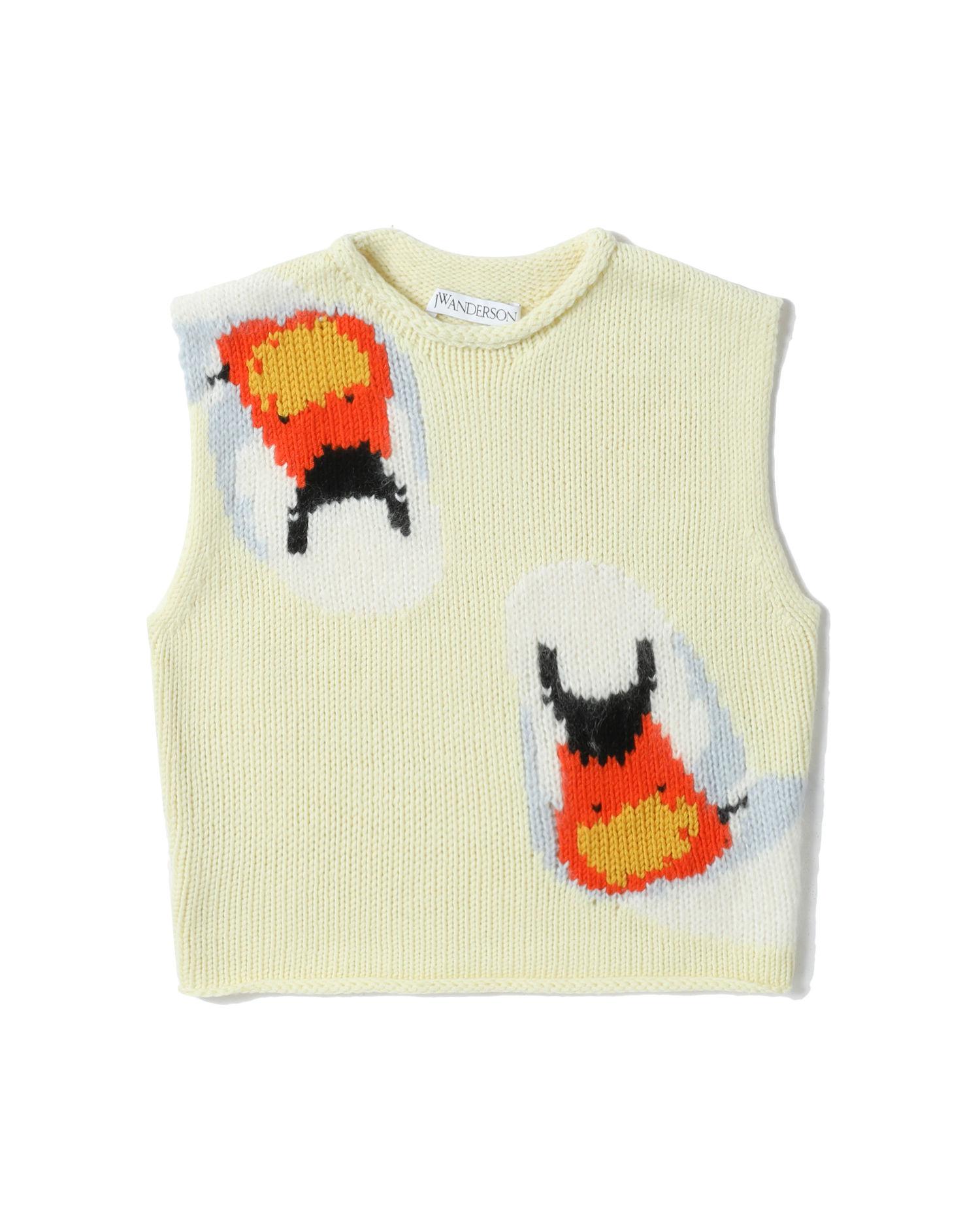 Cropped swan crew neck vest by JW ANDERSON