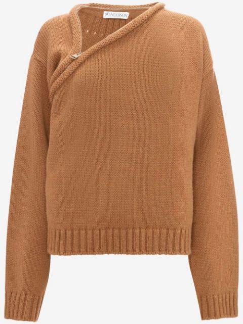 purl-knit half-zip jumper by JW ANDERSON
