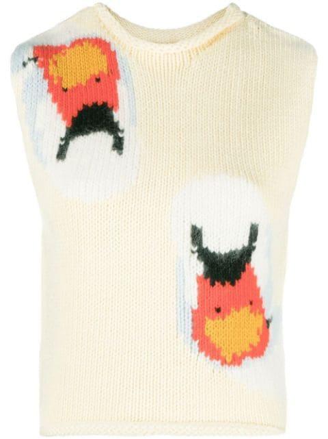 swan intarsia-knit vest by JW ANDERSON