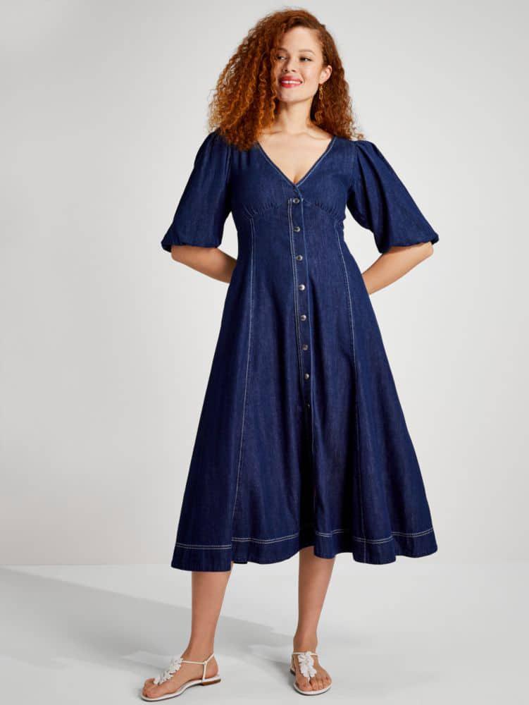 Denim Button-front Dress by KATE SPADE NEW YORK