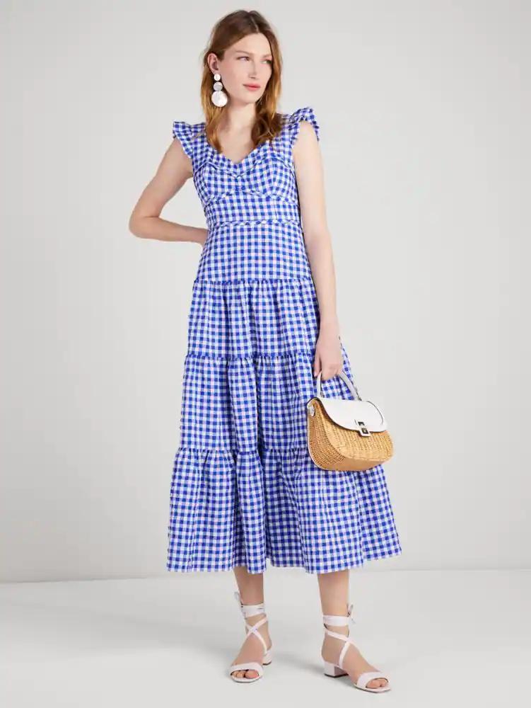 Gingham Tiered Dress by KATE SPADE NEW YORK