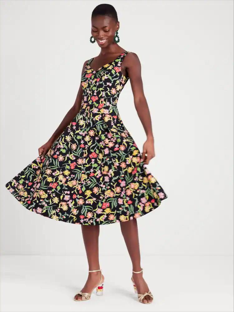 Rooftop Garden Floral Grace Dress by KATE SPADE NEW YORK