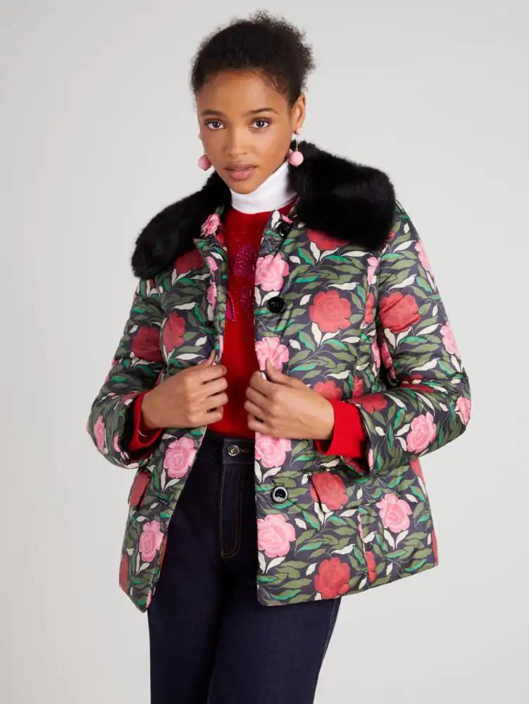 Rose Garden Puffer Jacket by KATE SPADE NEW YORK