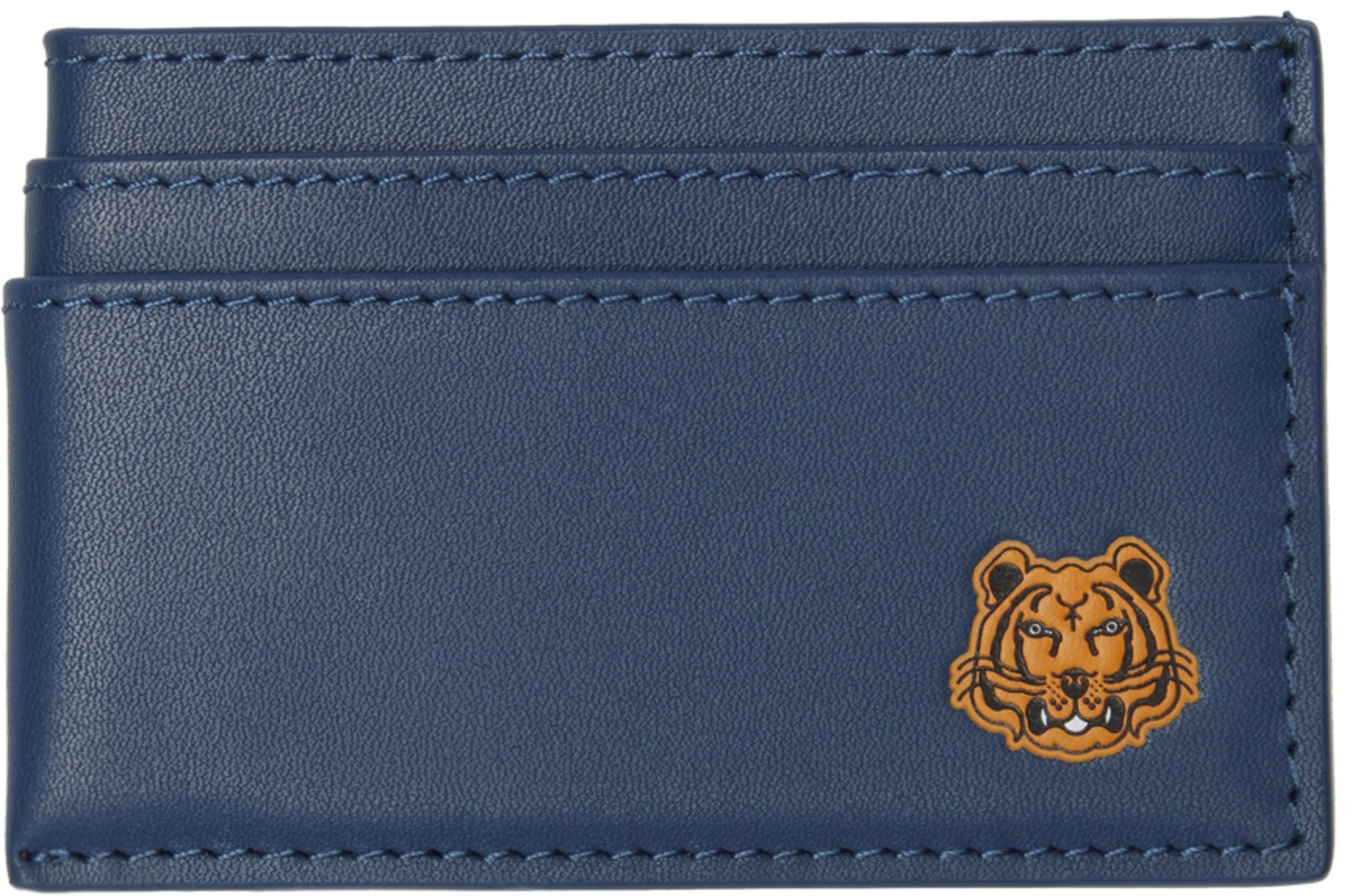 Blue Tiger Crest Card Holder by KENZO
