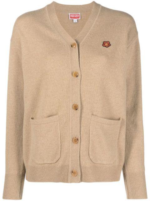 intarsia-knit logo cardigan by KENZO 
