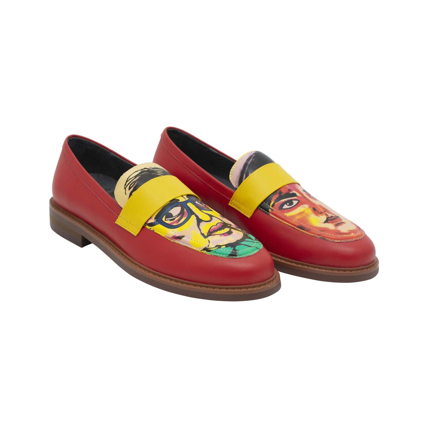 Portrait Loafers [Red] by KIDSUPER STUDIOS