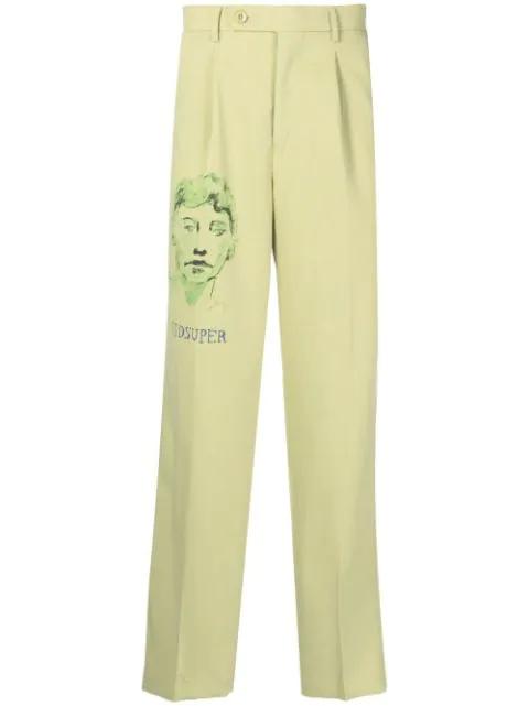 graphic-print straight-leg tailored trousers by KIDSUPER STUDIOS