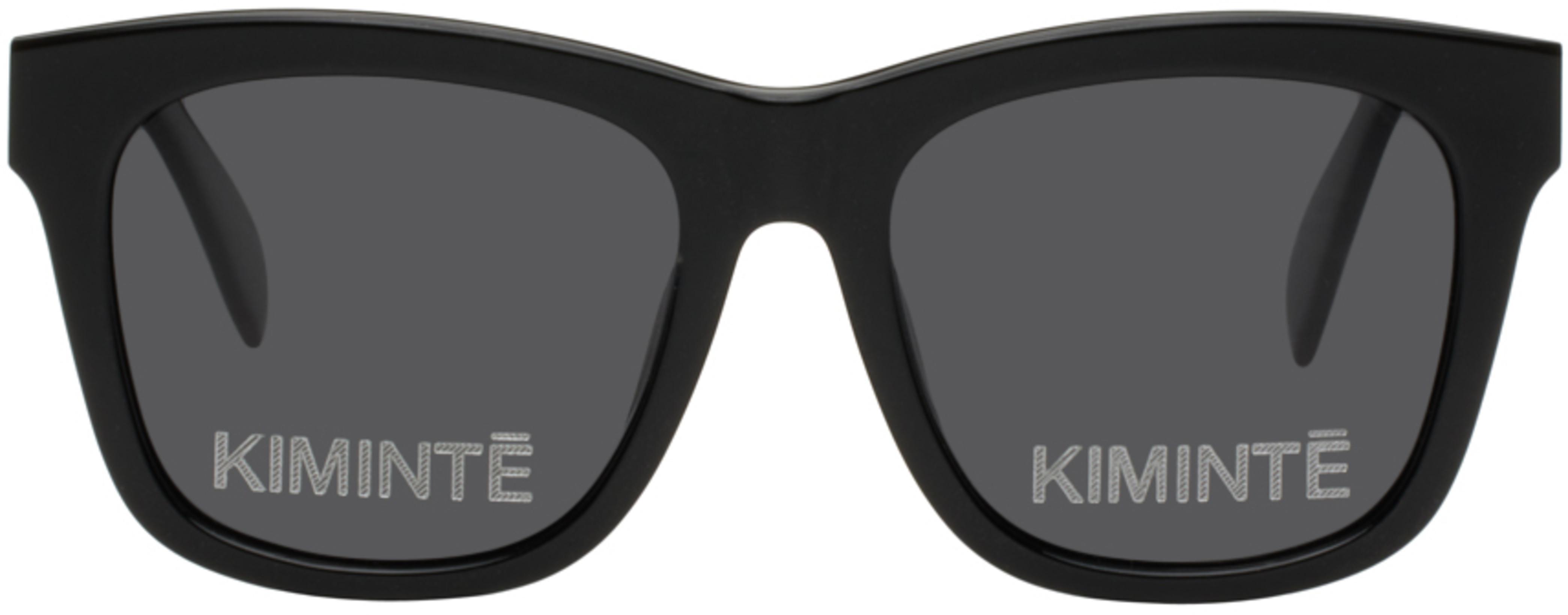 Black Kiminte Two Logo Sunglasses by KIMHEKIM